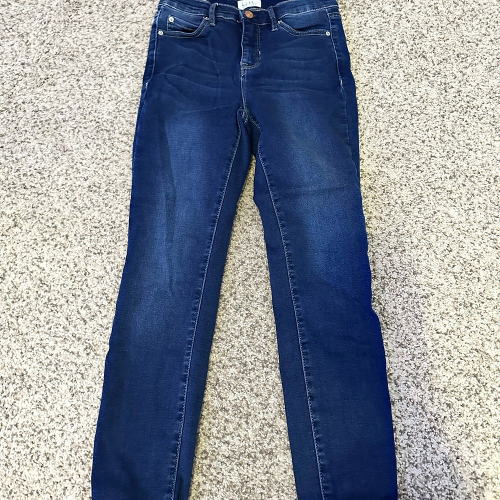 Dark blue, jeans, High rise skinny jeans